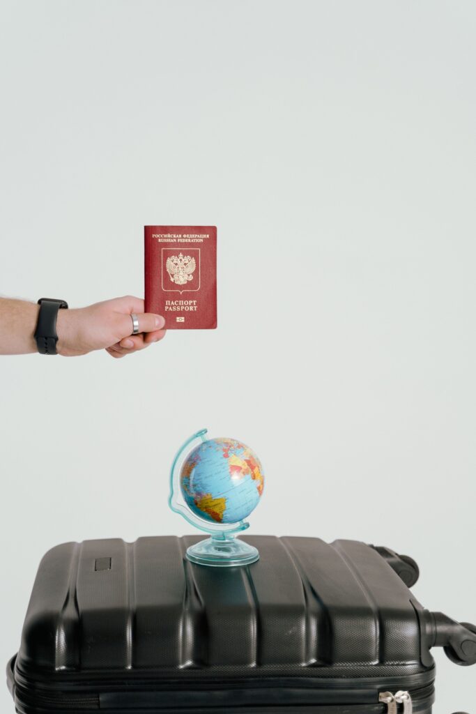 Passports from many countries on the map — the Halal market is present all over the world.
